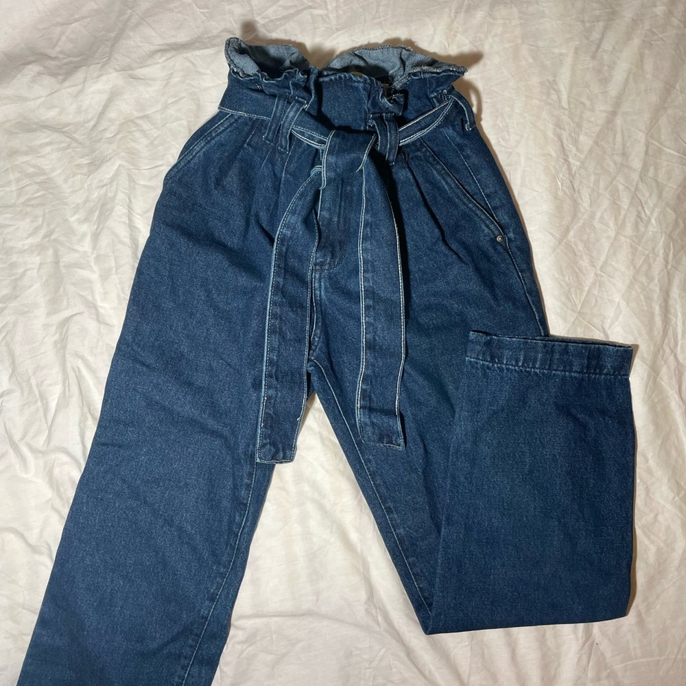 Dark blue jeans